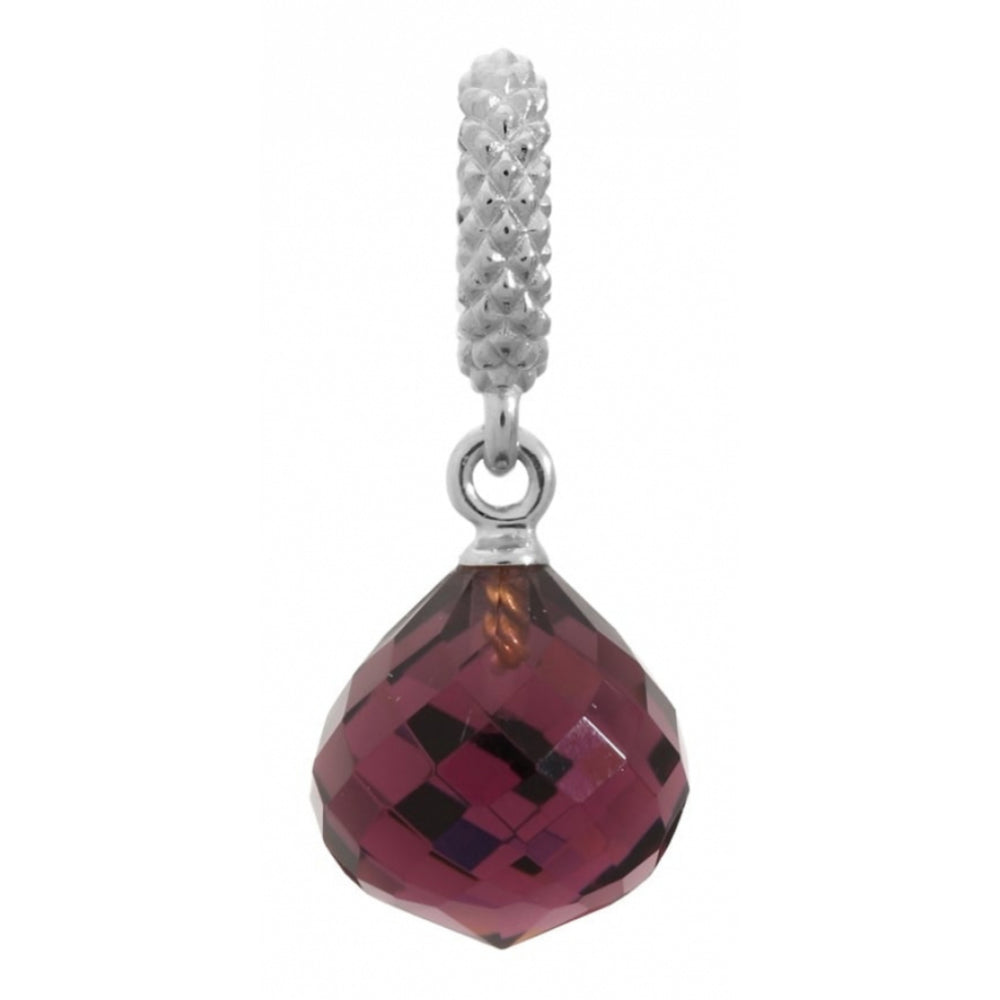 Pulm Crystal Drop Sterling Silver Charm