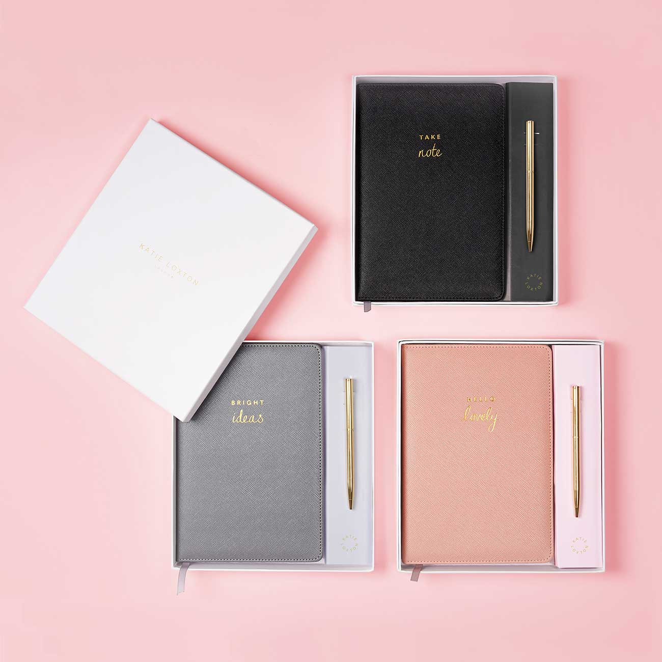 A5 Notebook and Pen | Hello Lovely | Pink