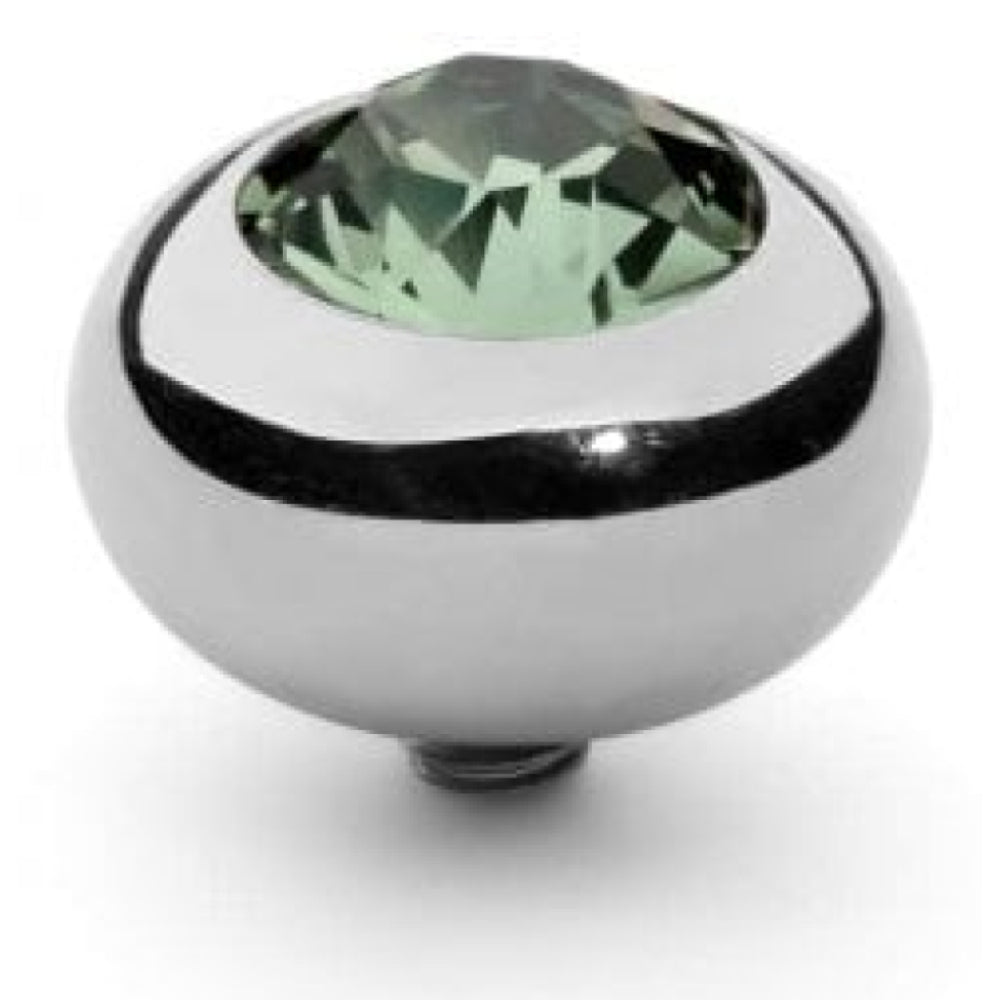 Famosa Silver 10mm Swarovski Tondo Ring Top