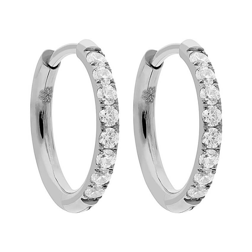 Interc Eternity SS Silver Earring-15mm