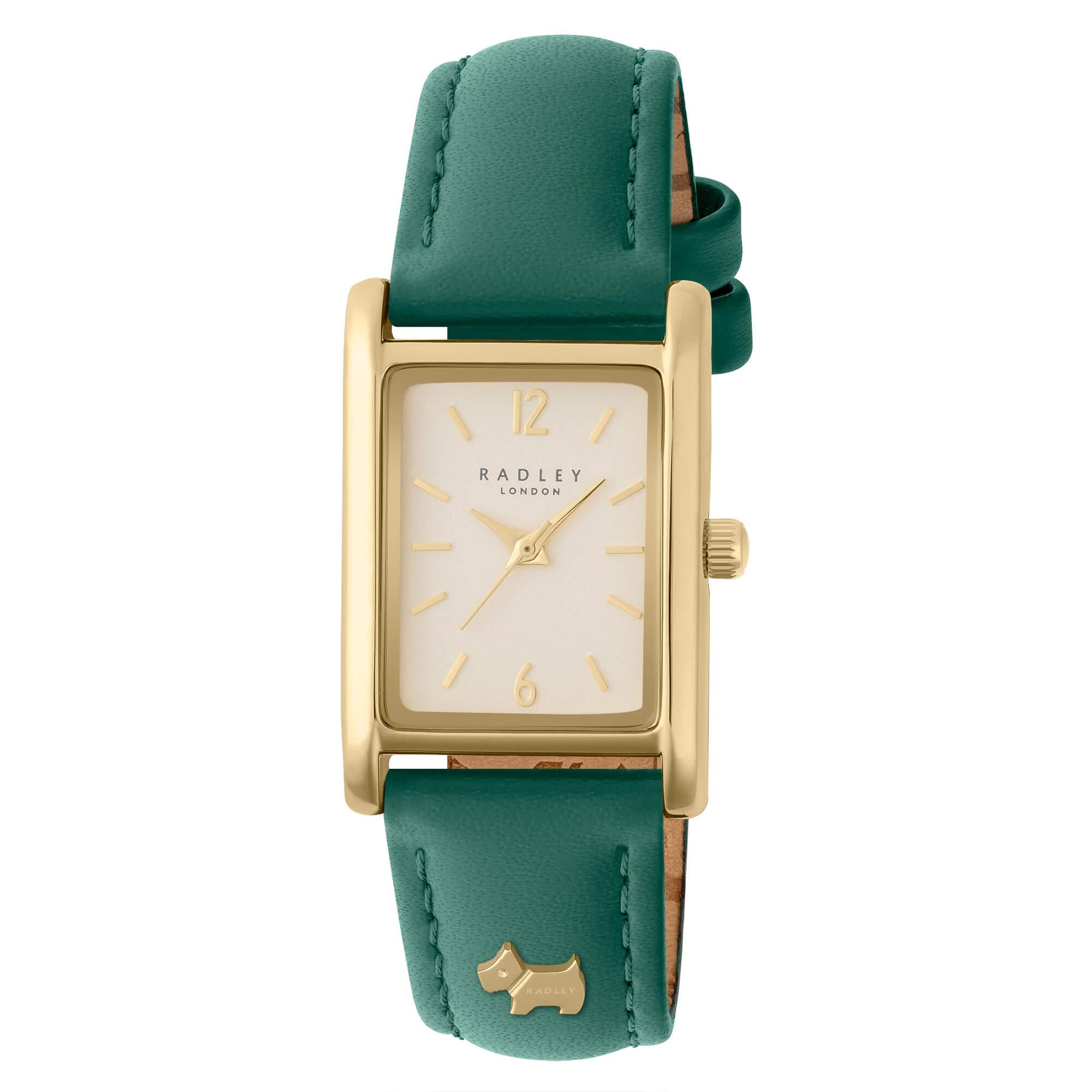 Gold Plated Alpine Leather Strap Watch