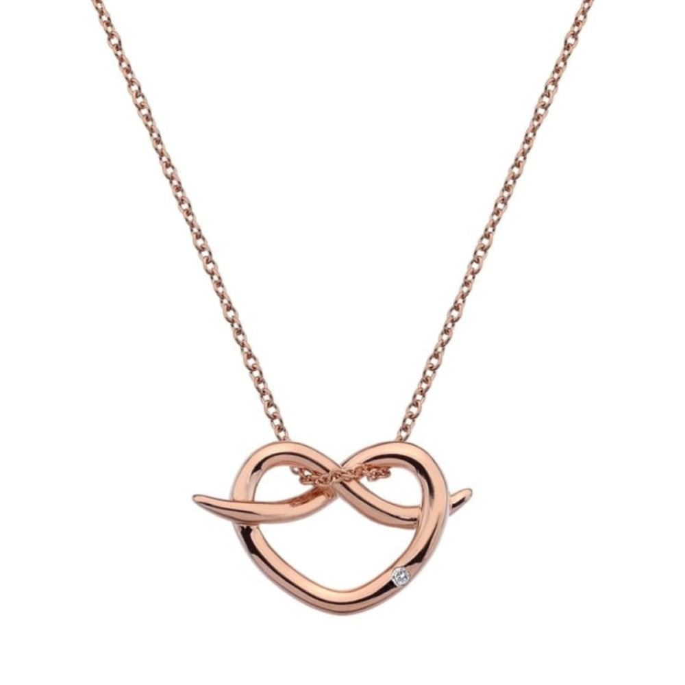Infinity Heart Pendant - Rose Gold Plate