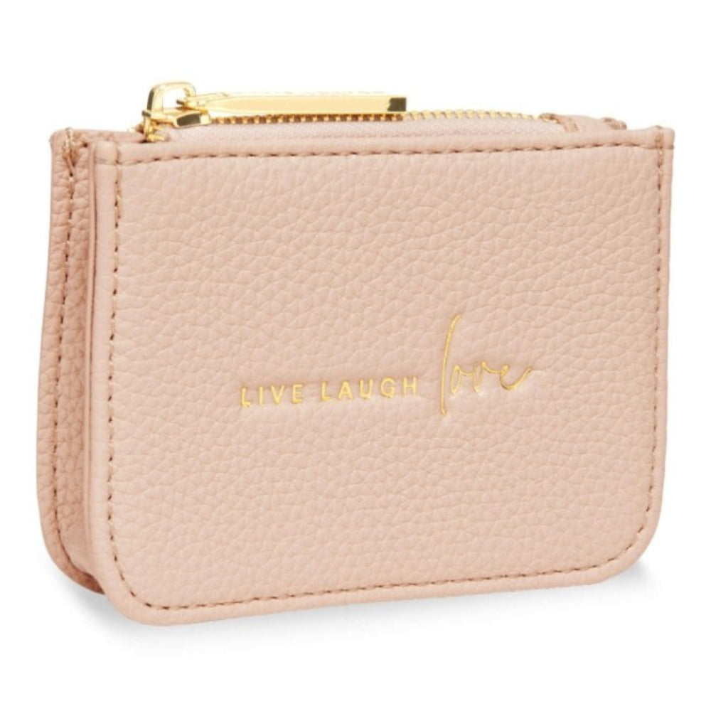 Stylish Structured Coin Purse | Live Laugh Love | Nude Pink | 7.7 X 10.7 X 2.7cm