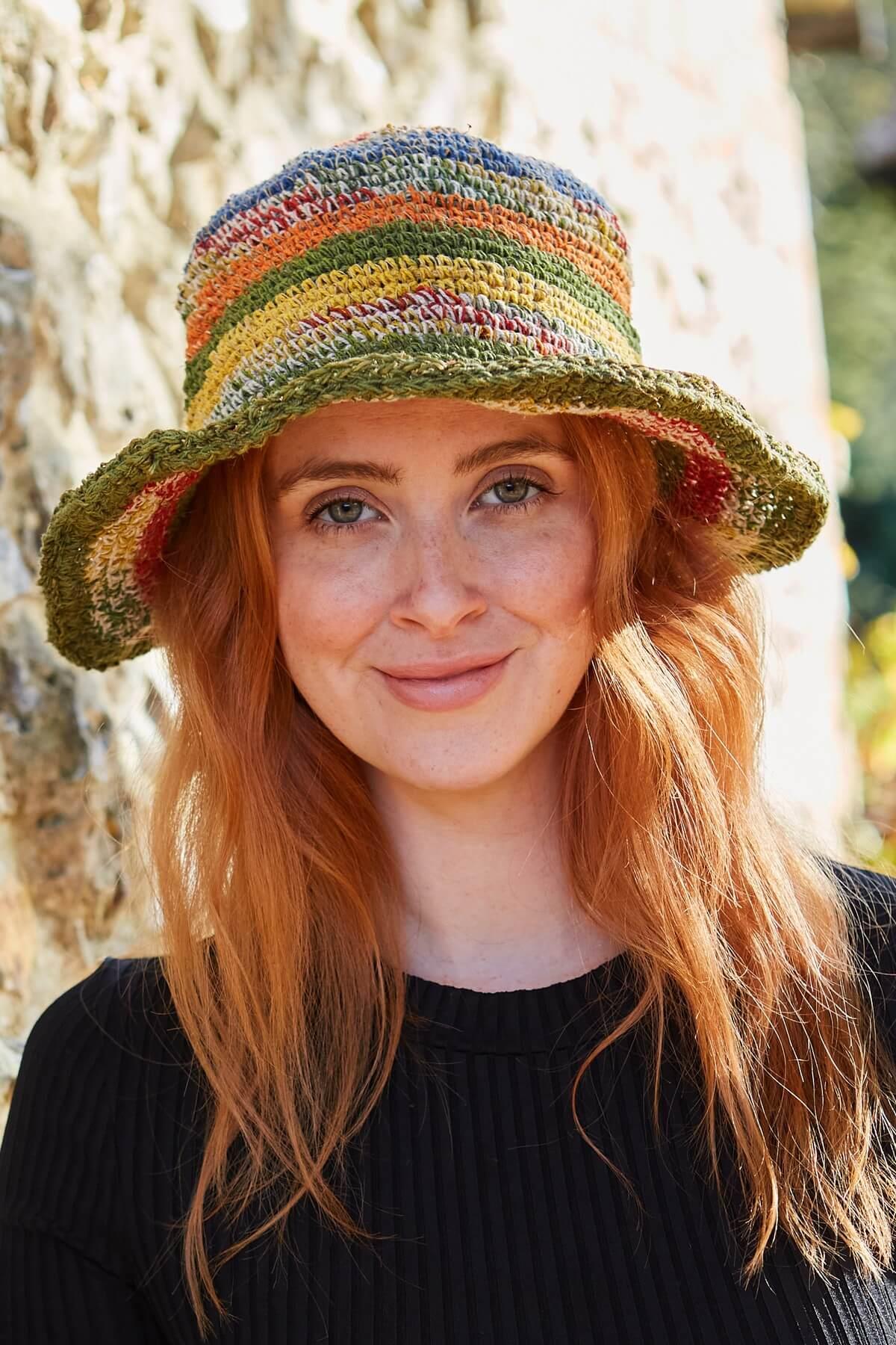 Striped Hemp/Cotton Hat