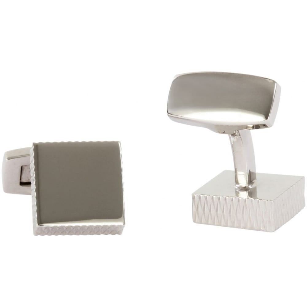 Square Plain Front Side Design David Aster Cufflinks