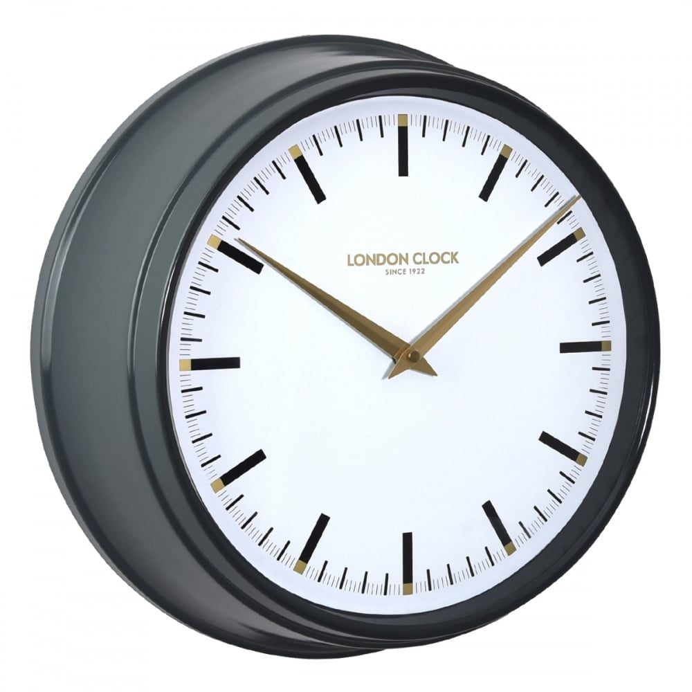 Station Hatton Grey Wall Clock