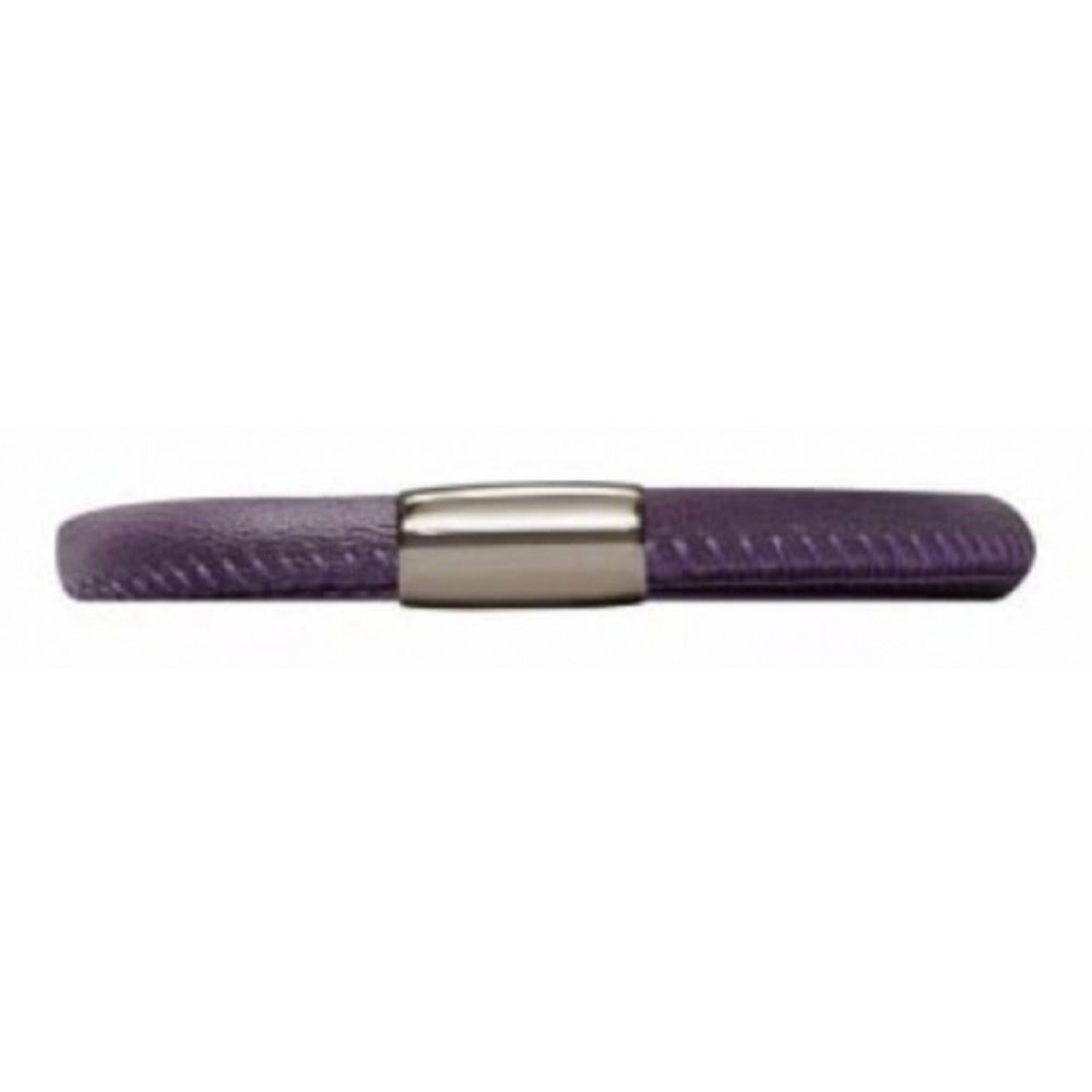 Dark Purple Single Band Leather Bracelet