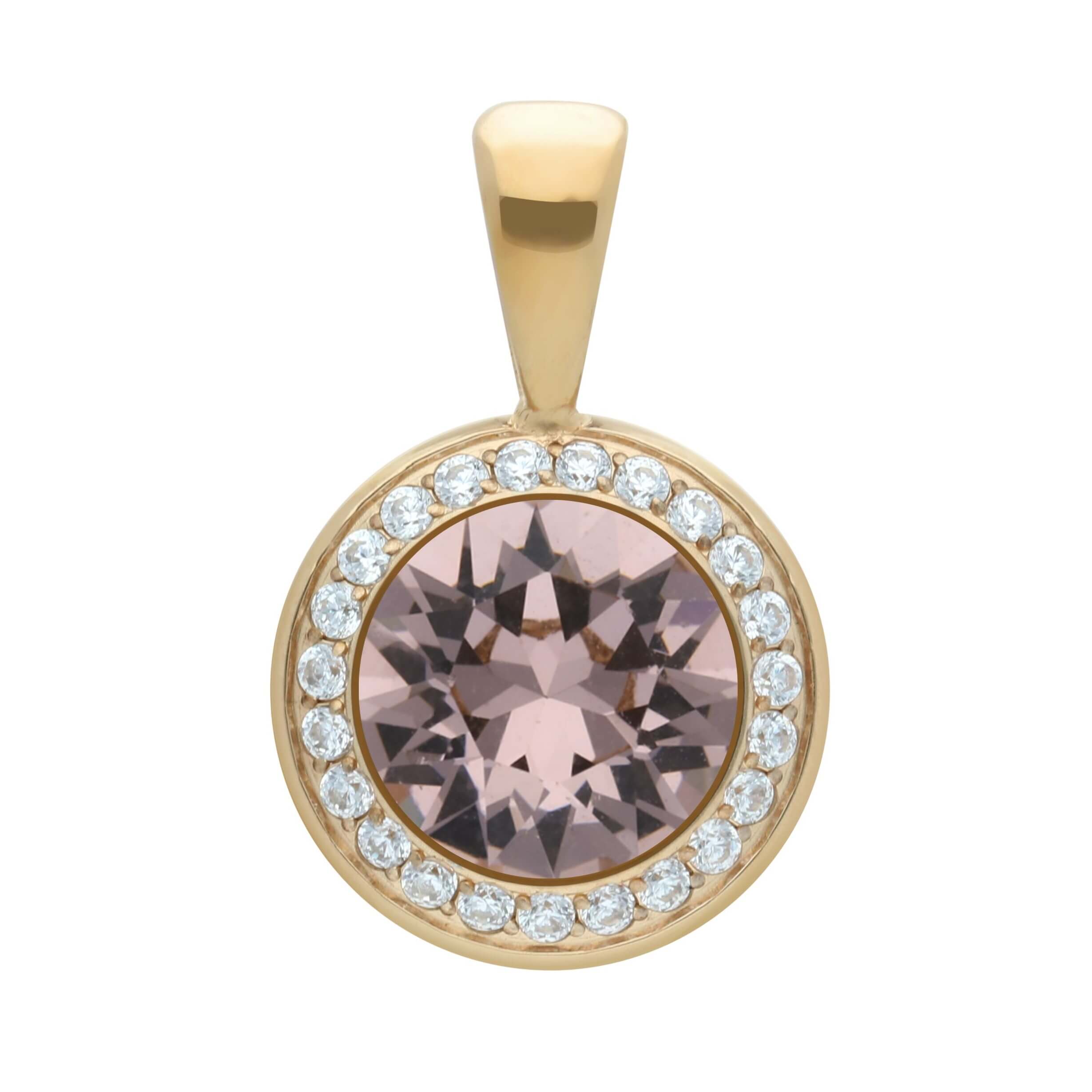 Vintage Rose Pendant TONDO Deluxe 13mm (G/P)