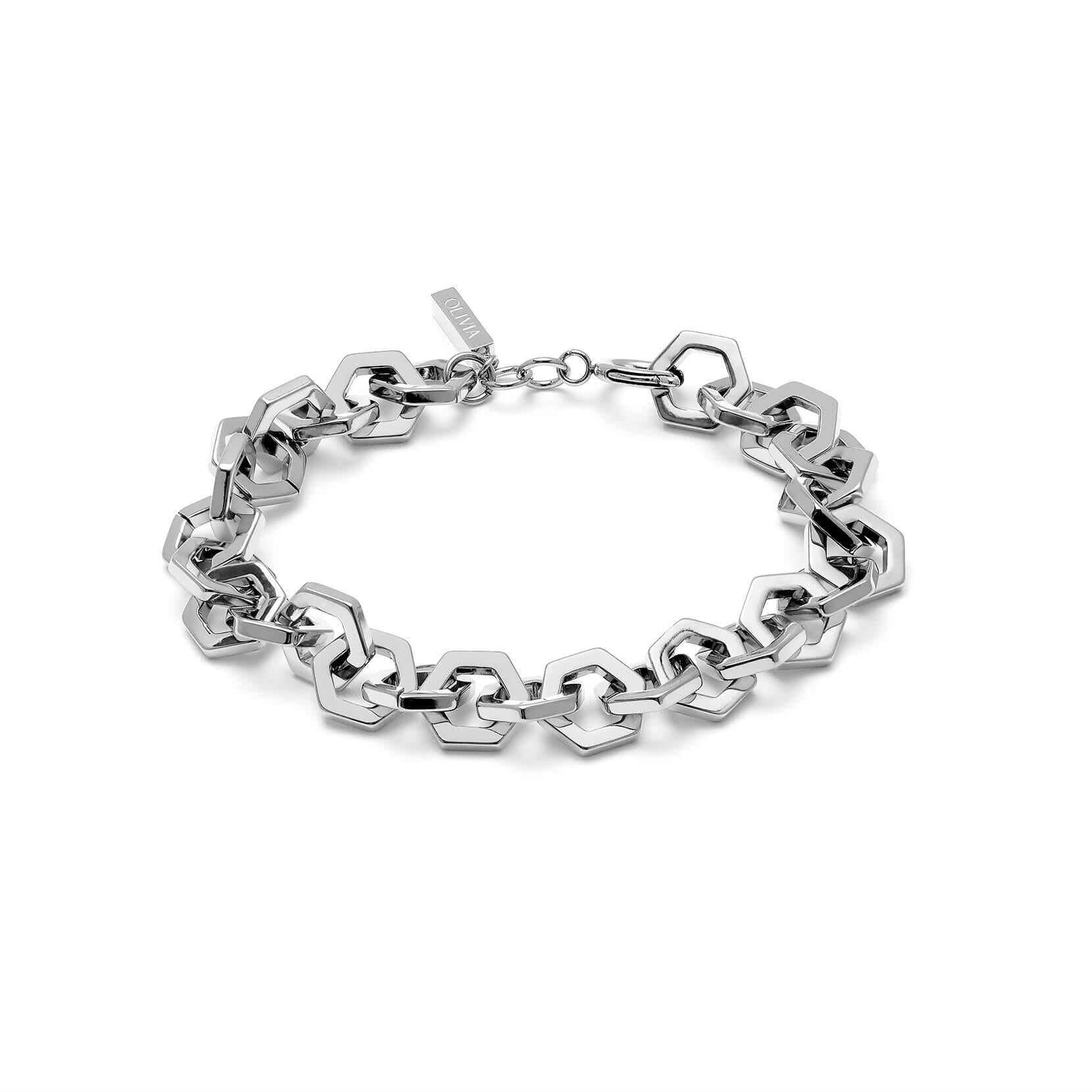 SS Honeycomb Link Bracelet