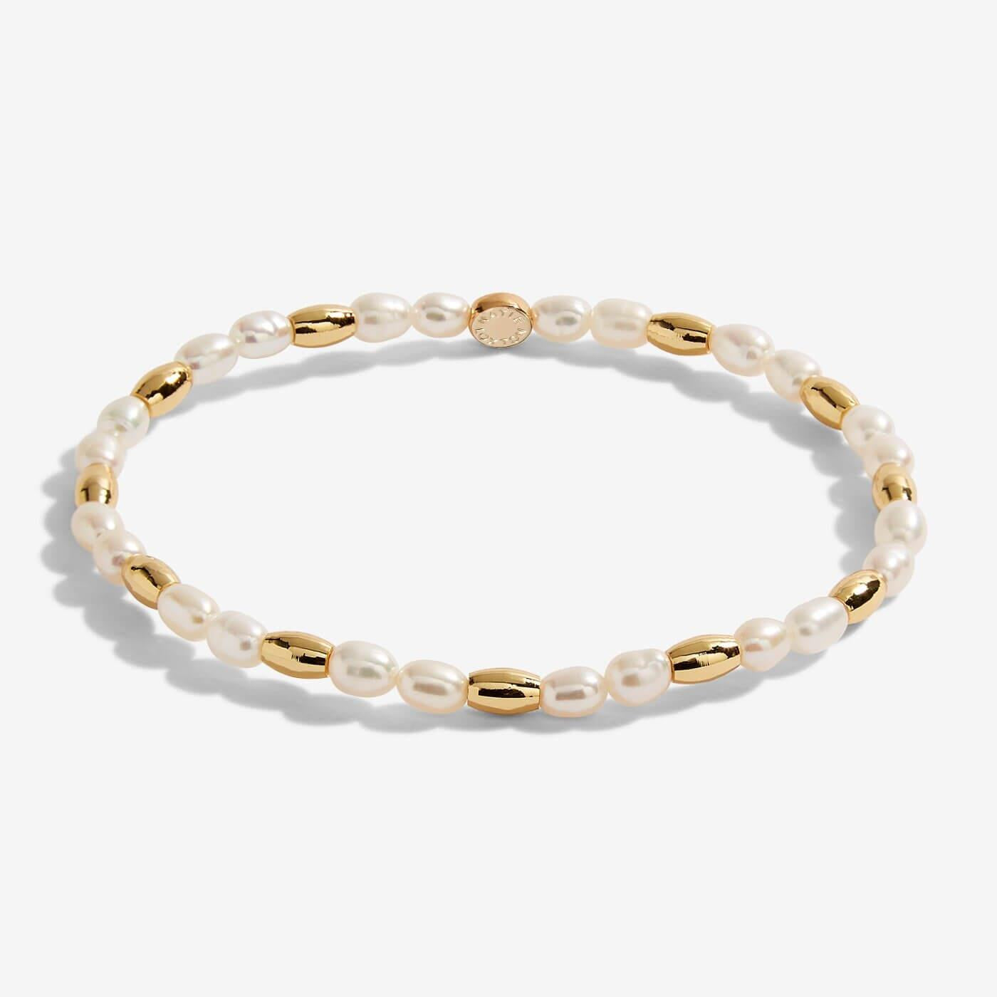 Riviera | Rice Pearl Bracelet | Gold | Bracelet | 17.5cm Stretch