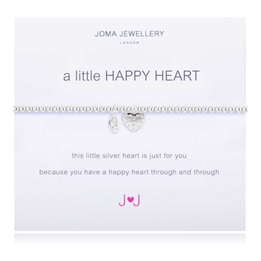 a little HAPPY HEART - bracelet - silver and silver pave heart