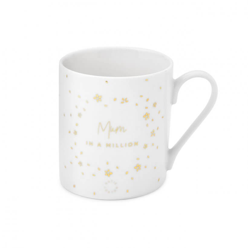 Boxed Porcelain Mug | Mum In A Million| White And Gold
