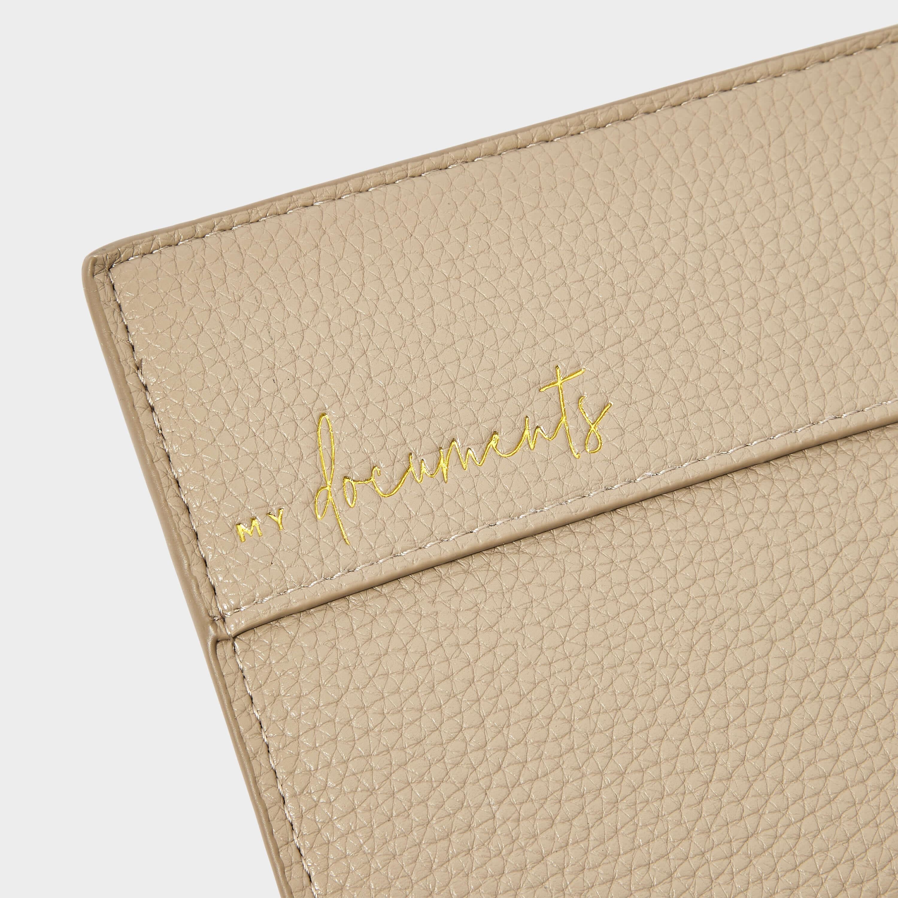 Travel Wallet | Adventure Awaits | Taupe