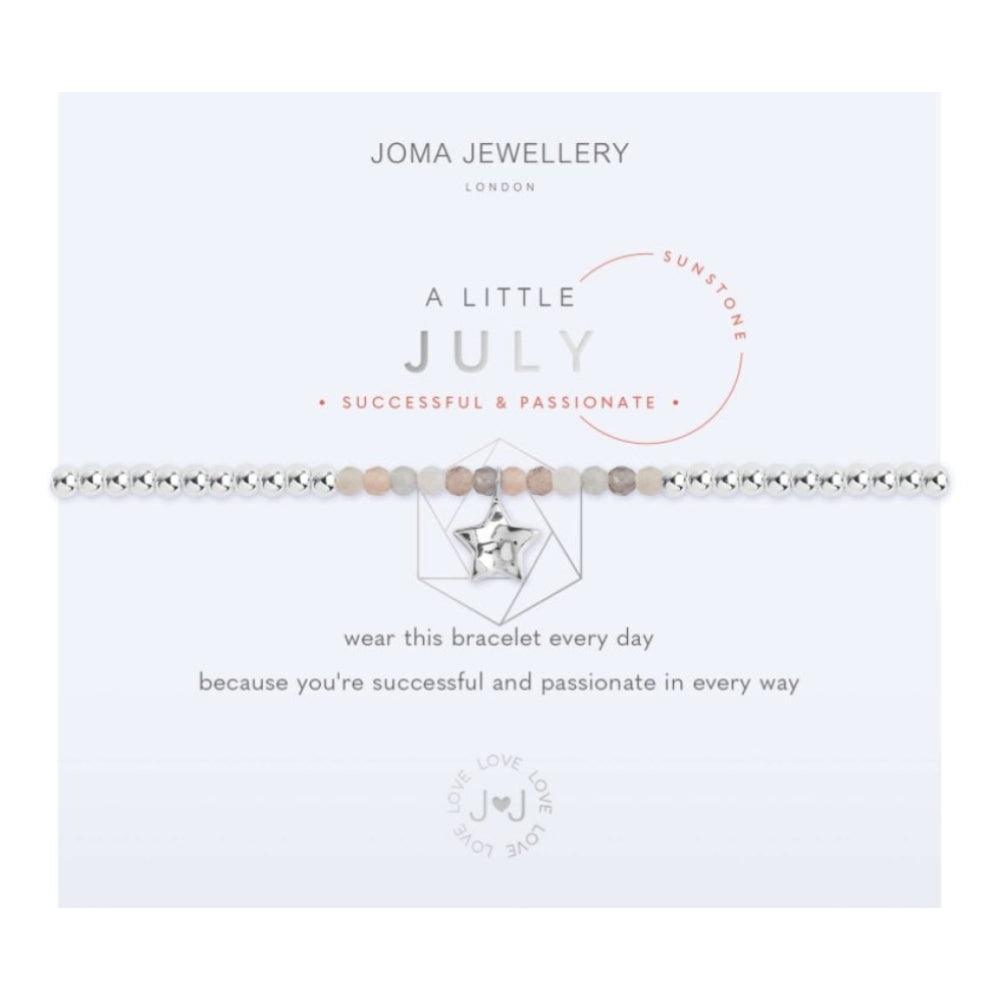A Little | Birthstone July Sunstone |Bracelet | 17.5cm Stretch