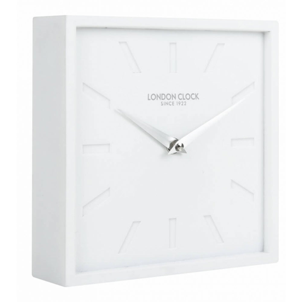 Oslo White Resin Case Wall/Mantel Clock