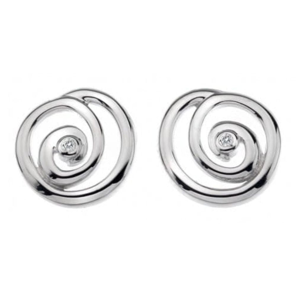 Eternity Spiral Stud Earrings
