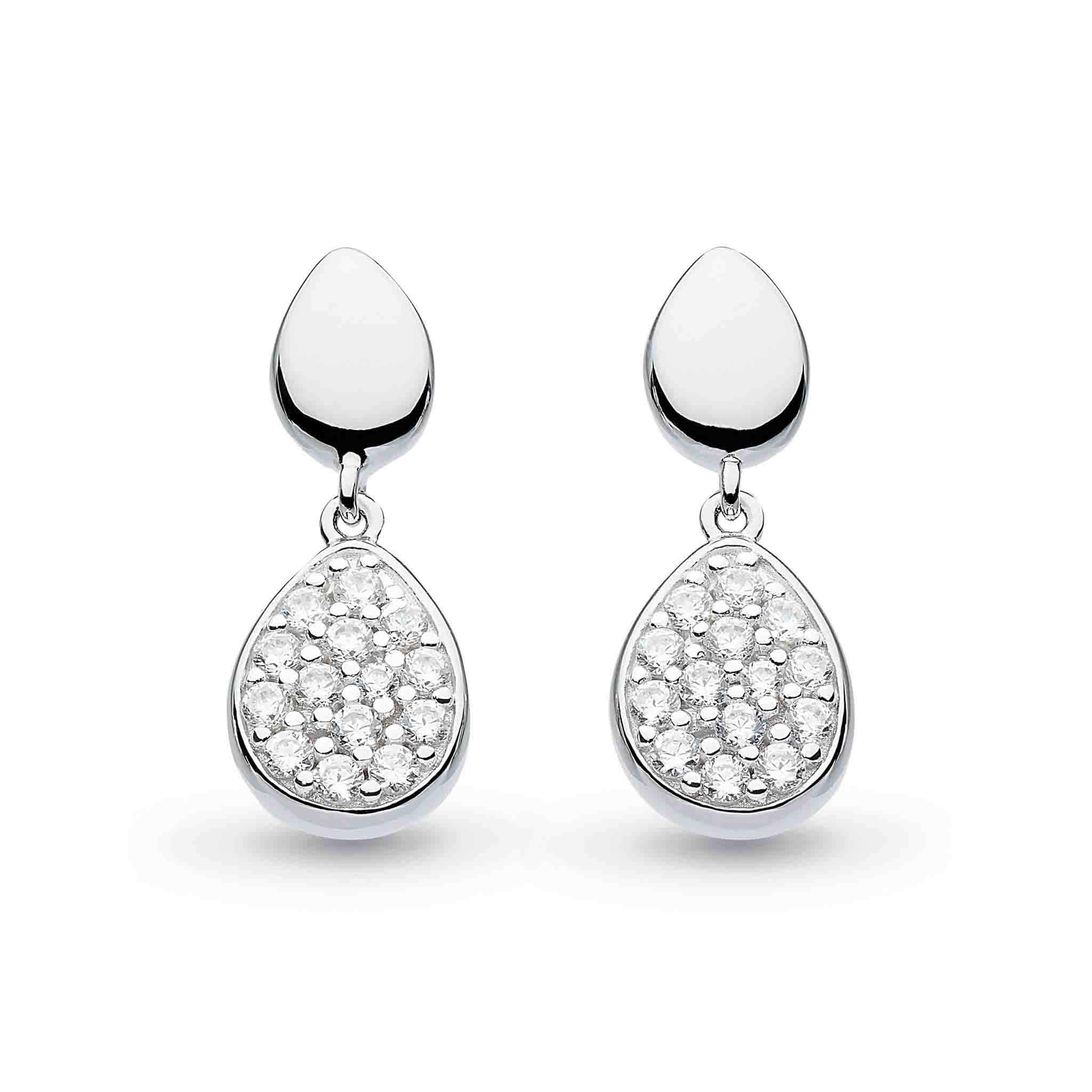 Coast Pebble Glisten Pave CZ Drop Earrings