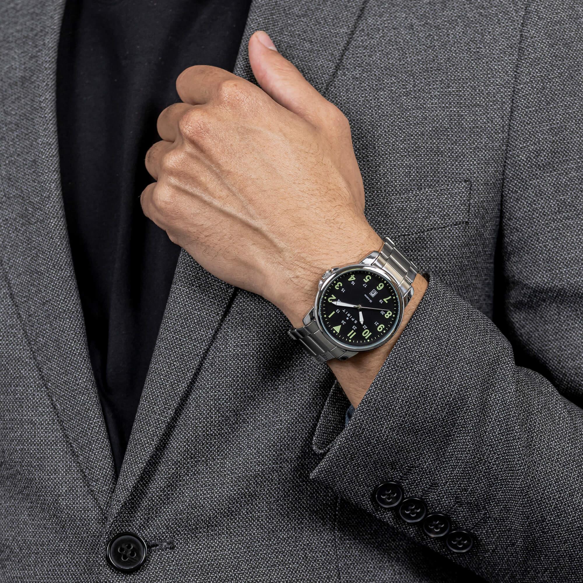 Gents Silver Sporty Bracelet Watch