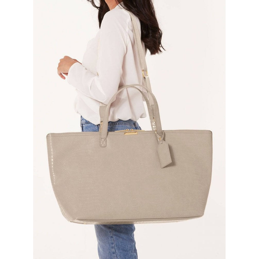 Celine Faux Croc Travel Bag | Oyster Grey | 45 X 60 X 19cm