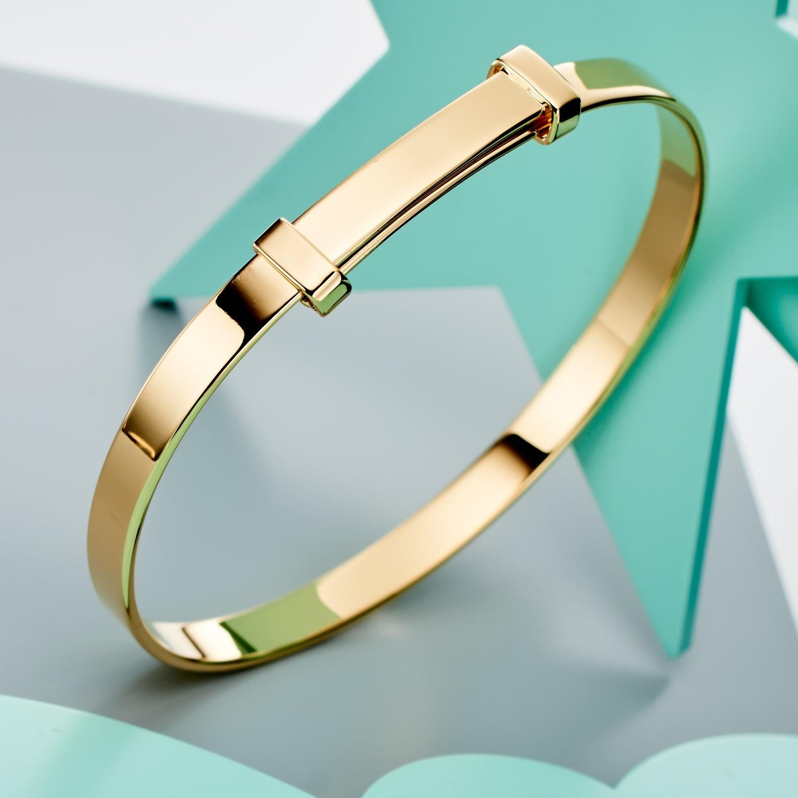 Flores -Gold Plated Christening Baby Bangle
