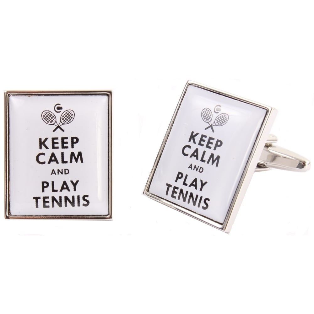 Keep Calm & Play Tennis Cufflinks