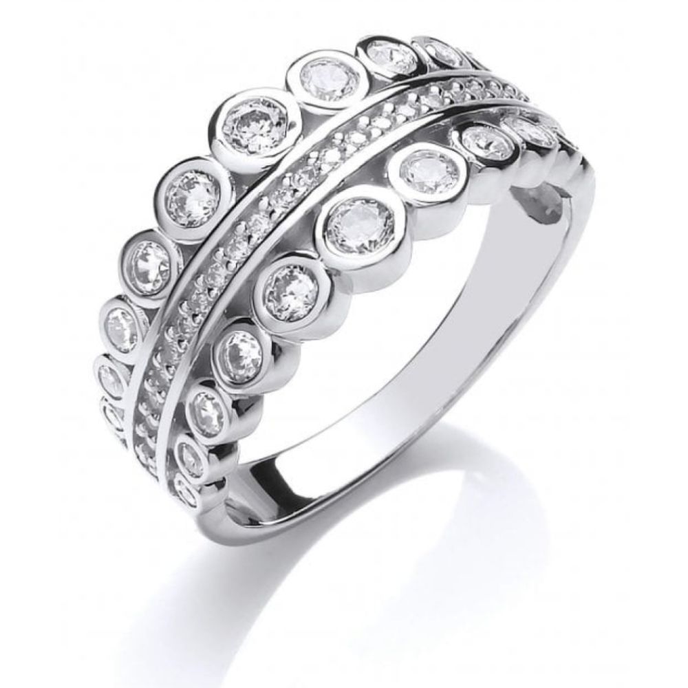 CZ Graduated Bubble Ring Size 8/P