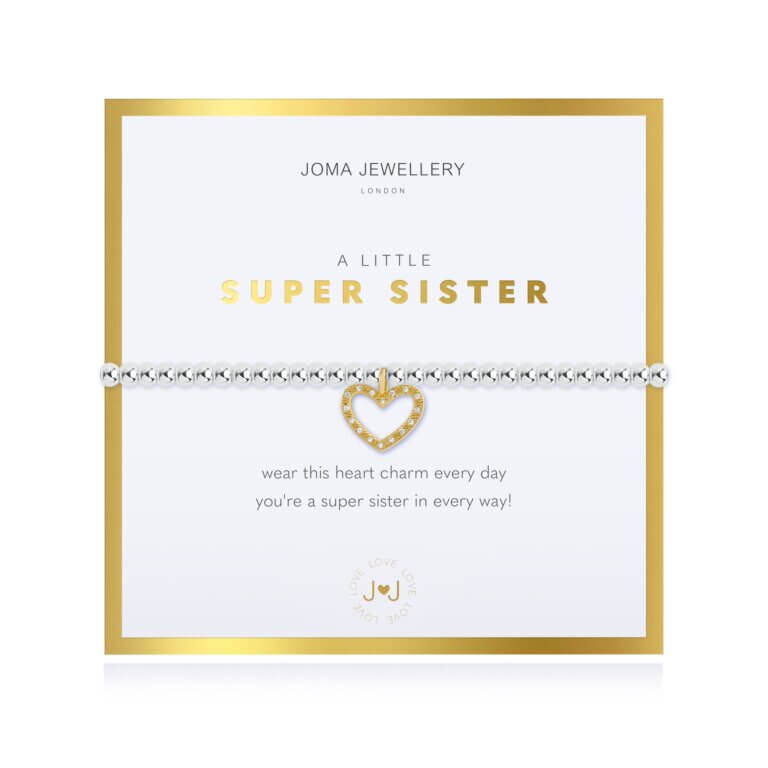 Beautifully Boxed A Littles | Super Sister | Silver | Bracelet | 17.5cm Stretch