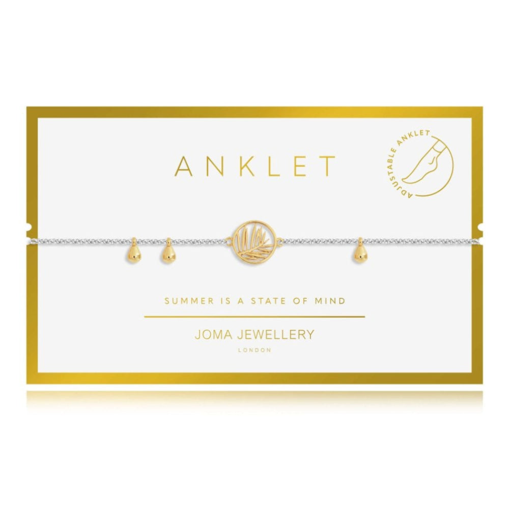 Anklet | Gold Palm | 26cm Total Length