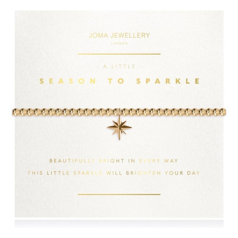 Facetted A Little - Season to Sparkle - Gold- 17.5cm Stretch Bracelet
