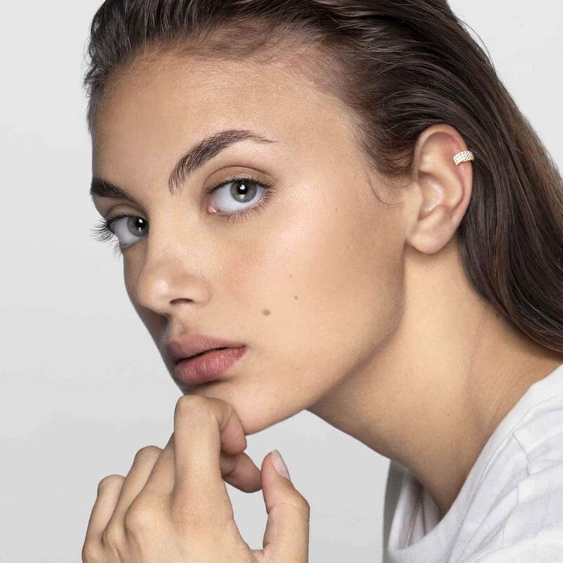 Sentimental Gold Plated & CZ Small Single Ear Cuff