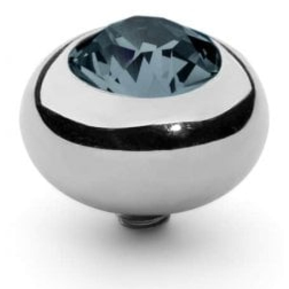 Famosa Silver 10mm Tondo Ring Top Denim Blue