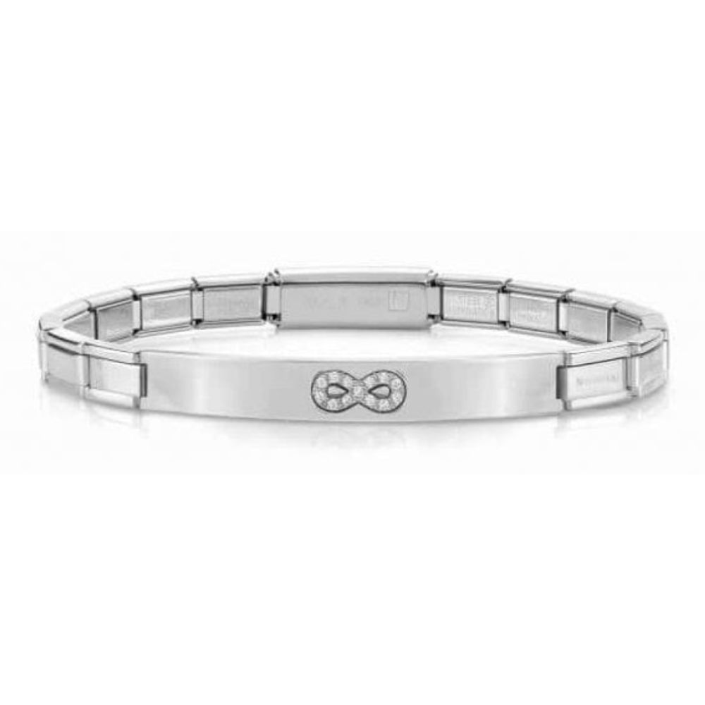 Trendsetter Silver Bracelet White CZ Infinity Symbol