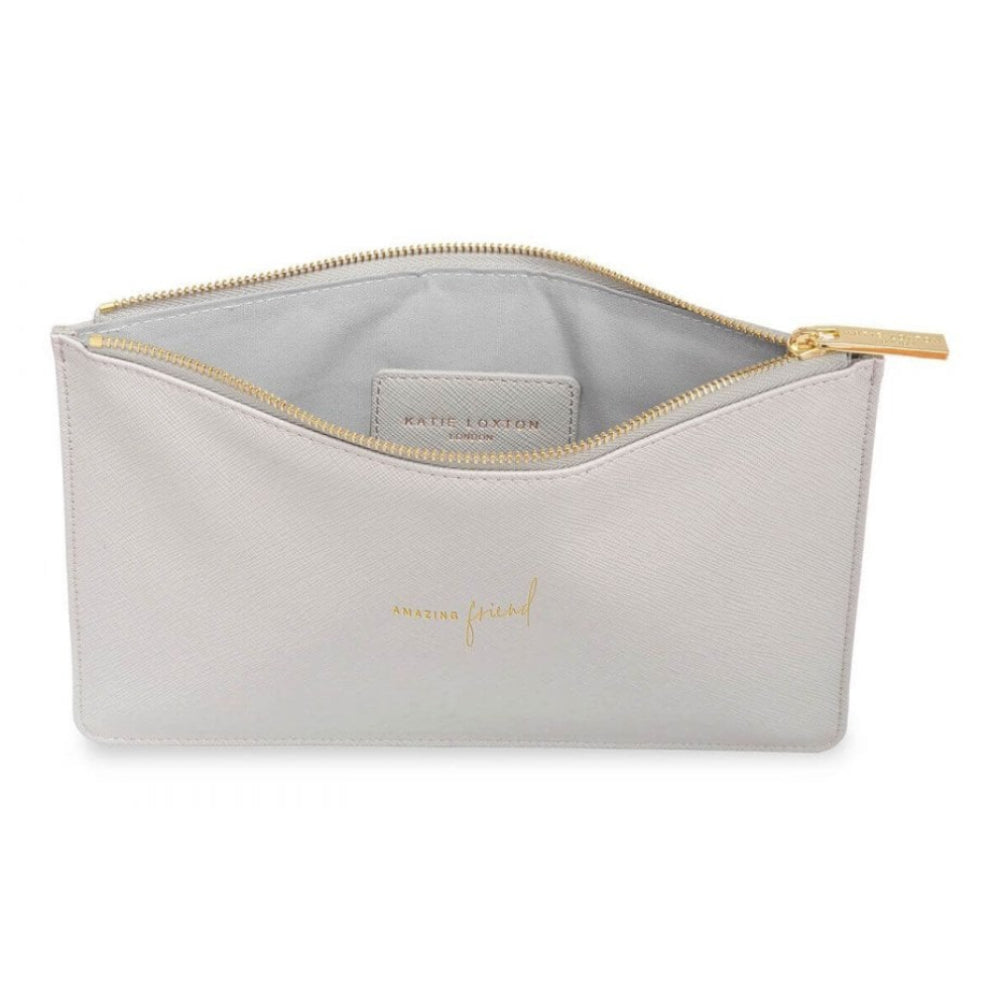 Perfect Pouch | Amazing Friend | Pale Grey | 16 X 24cm