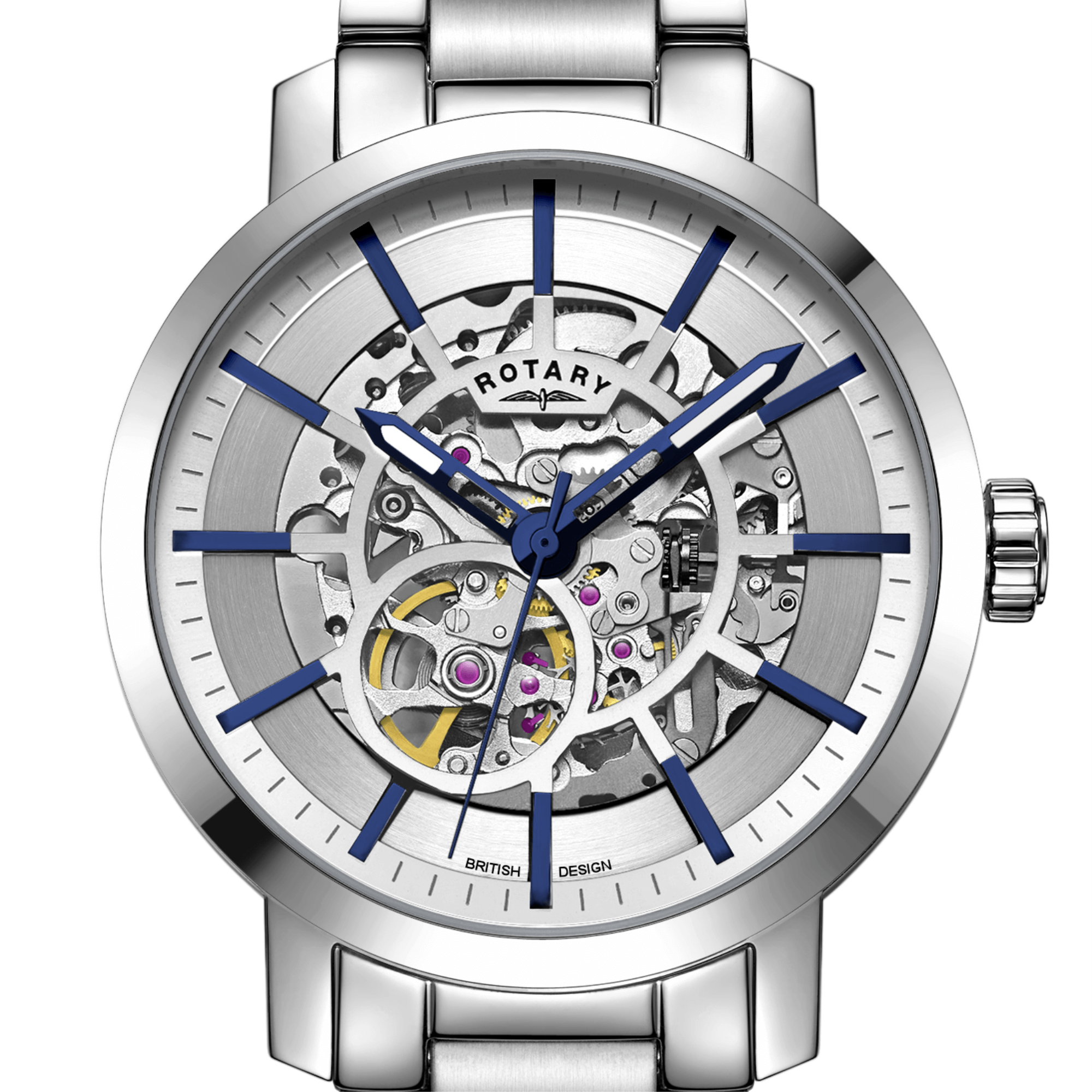 Greenwich Automatic Stainless Steel Watch Blue