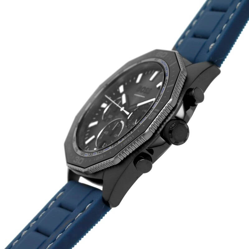 Energy Grey Chronograph Dial Blue Strap Watch