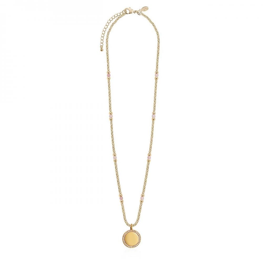 Wellness Gems | Gold | Rose Quartz Necklace | 45cm With 5cm Extender