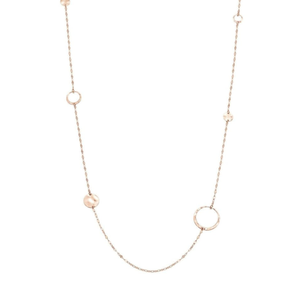 LUNA Choker In 925 Silver & CZ Long Rose Gold
