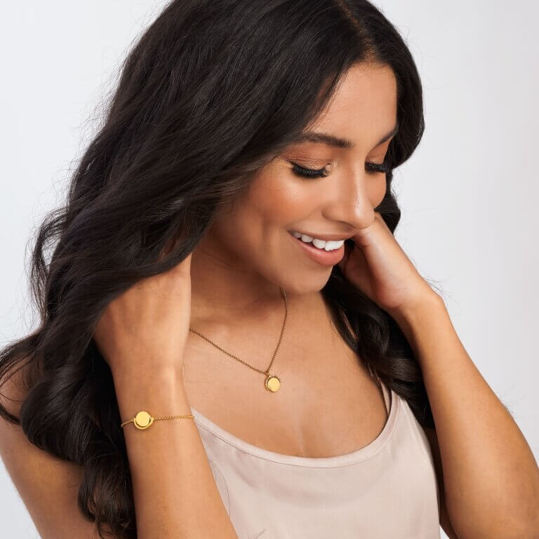 Positivity Pendants | Keep On Shining | Gold | Necklace | 46cm + 6cm Extender