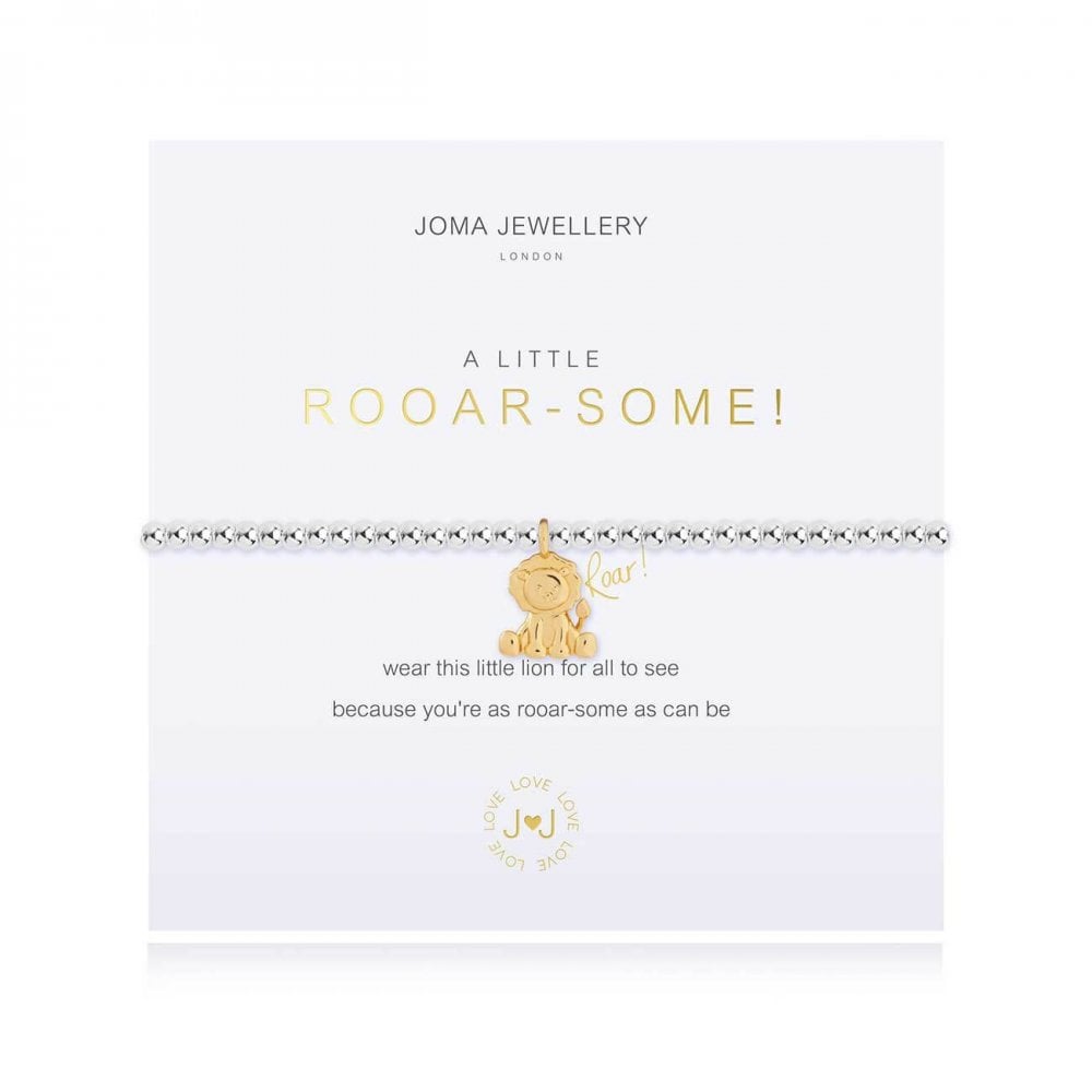 A Little | You're Roarsome | Silver And Yellow Gold | Bracelet | 17.5cm Stretch