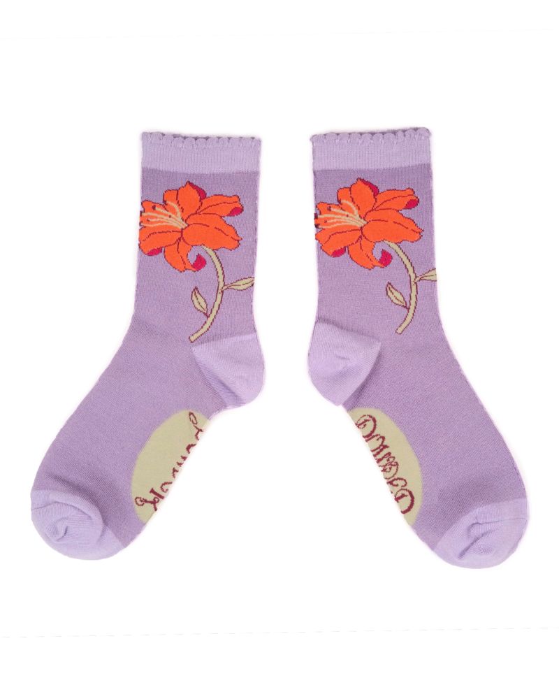 Ladies Ankle Socks Lilac Lily