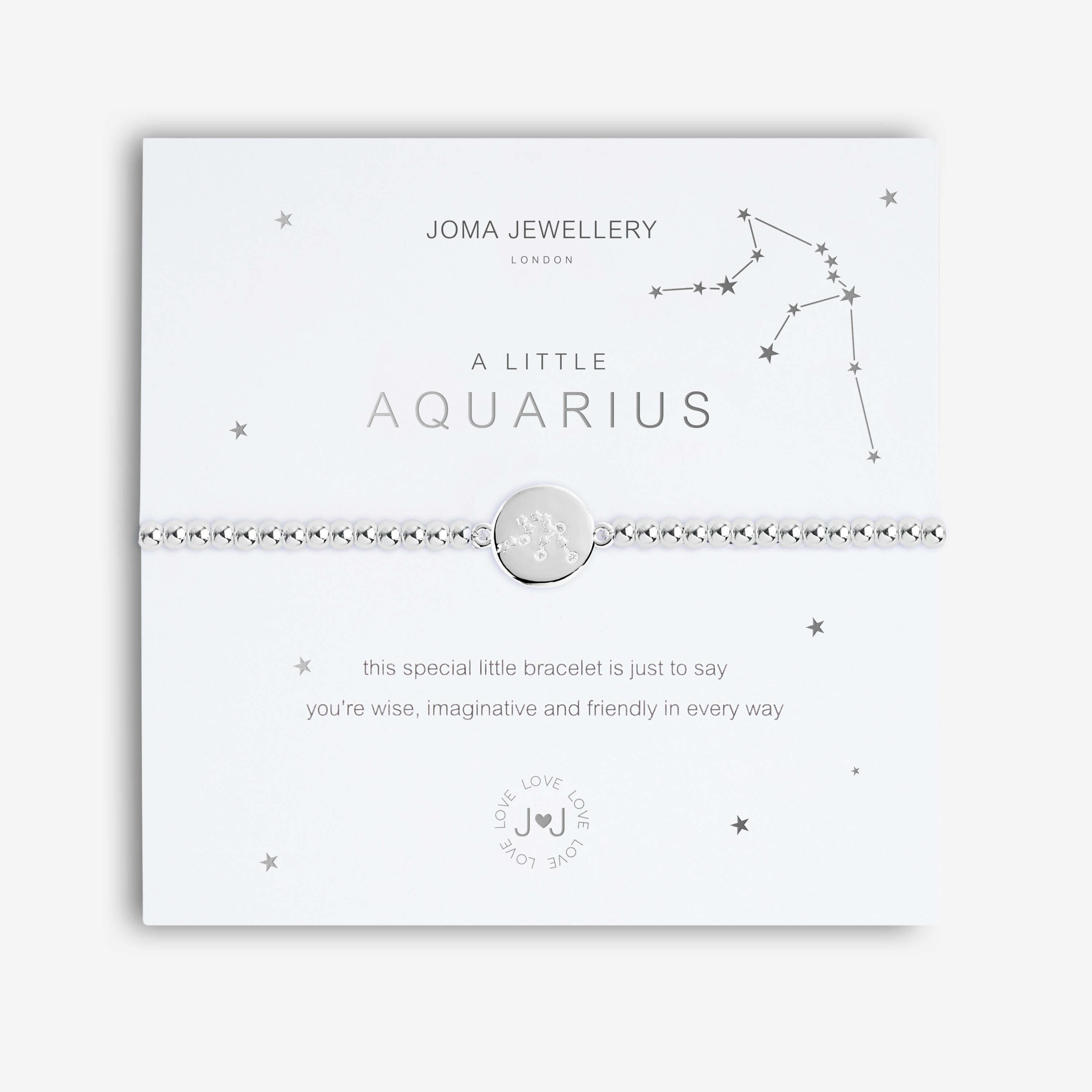A Little | Aquarius | Silver | Bracelet | 17.5cm Stretch