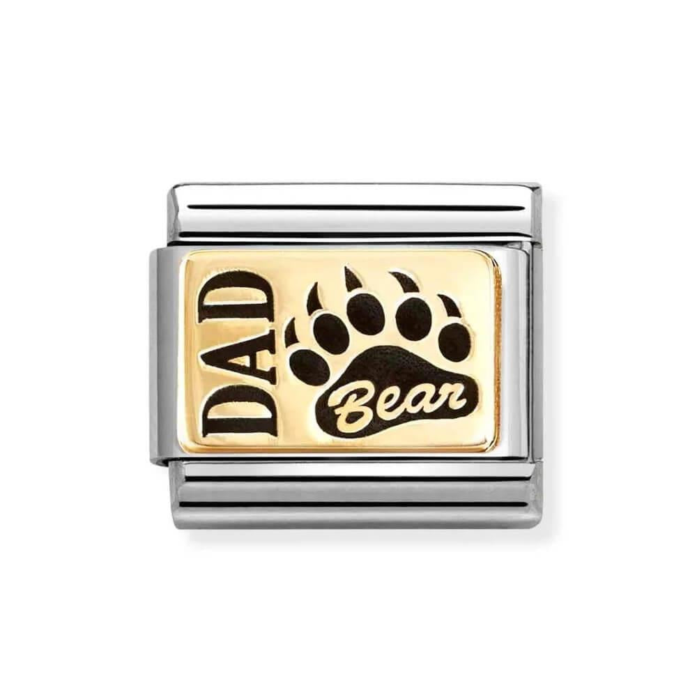 Composable Classic Link DAD With Bear Paw Symbol In 18K Gold & Black Enamel