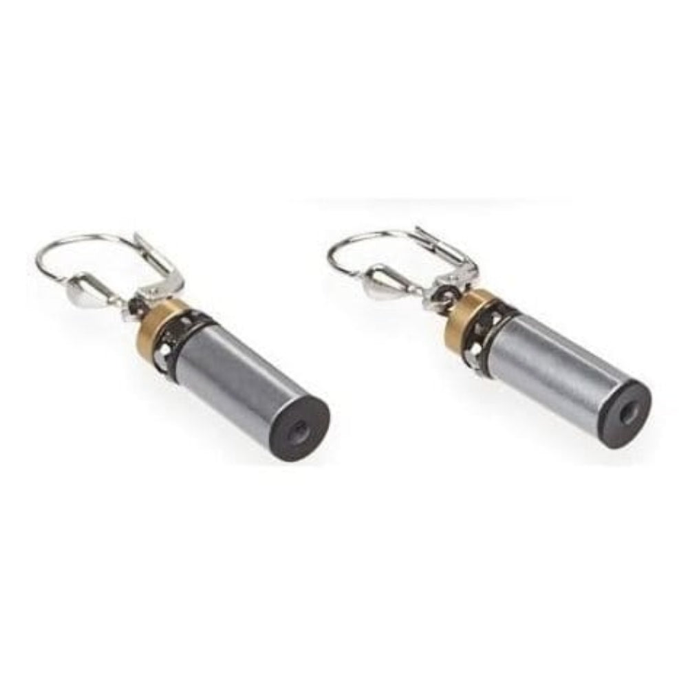Ladies Bronze & Grey Diamond Cut Aluminium Earrings