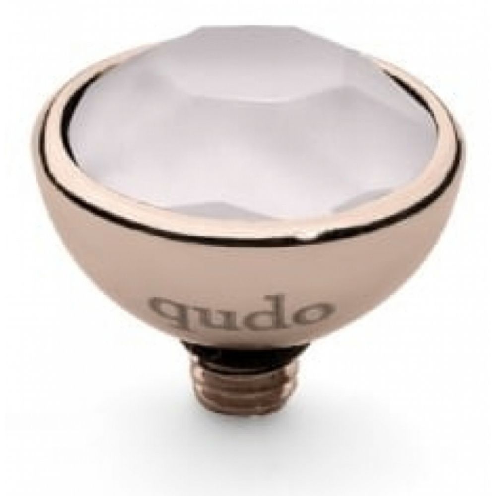 Famosa Rose Gold Plated 10mm Bottone Powder Rose Ring Top