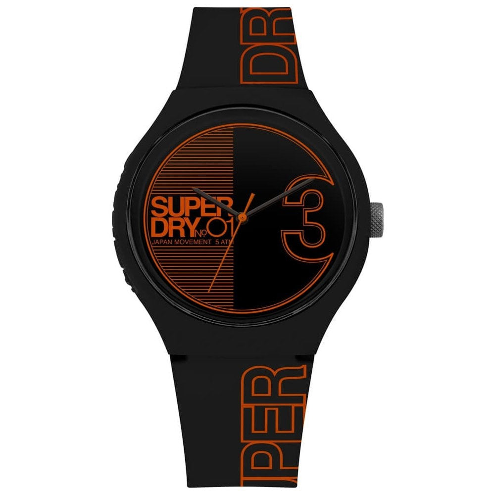 Urban XL Fusion Matt Black With Orange Print Gents Watch