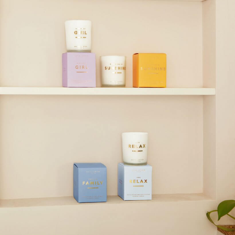 Sentiment Candle | And Relax | White Orchid And Soft Cotton