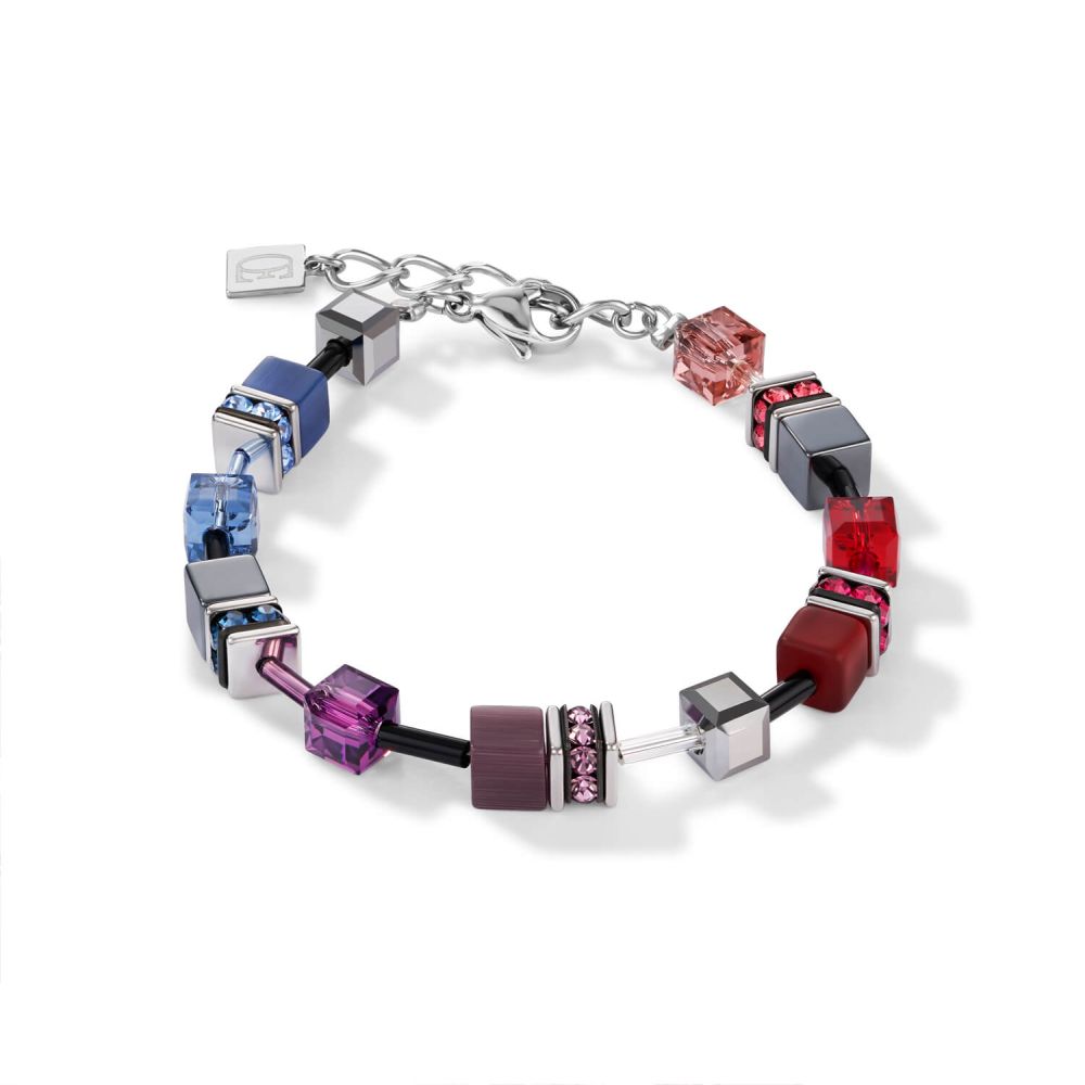 Multicolour Art Nouveau Geo Cube Bracelet
