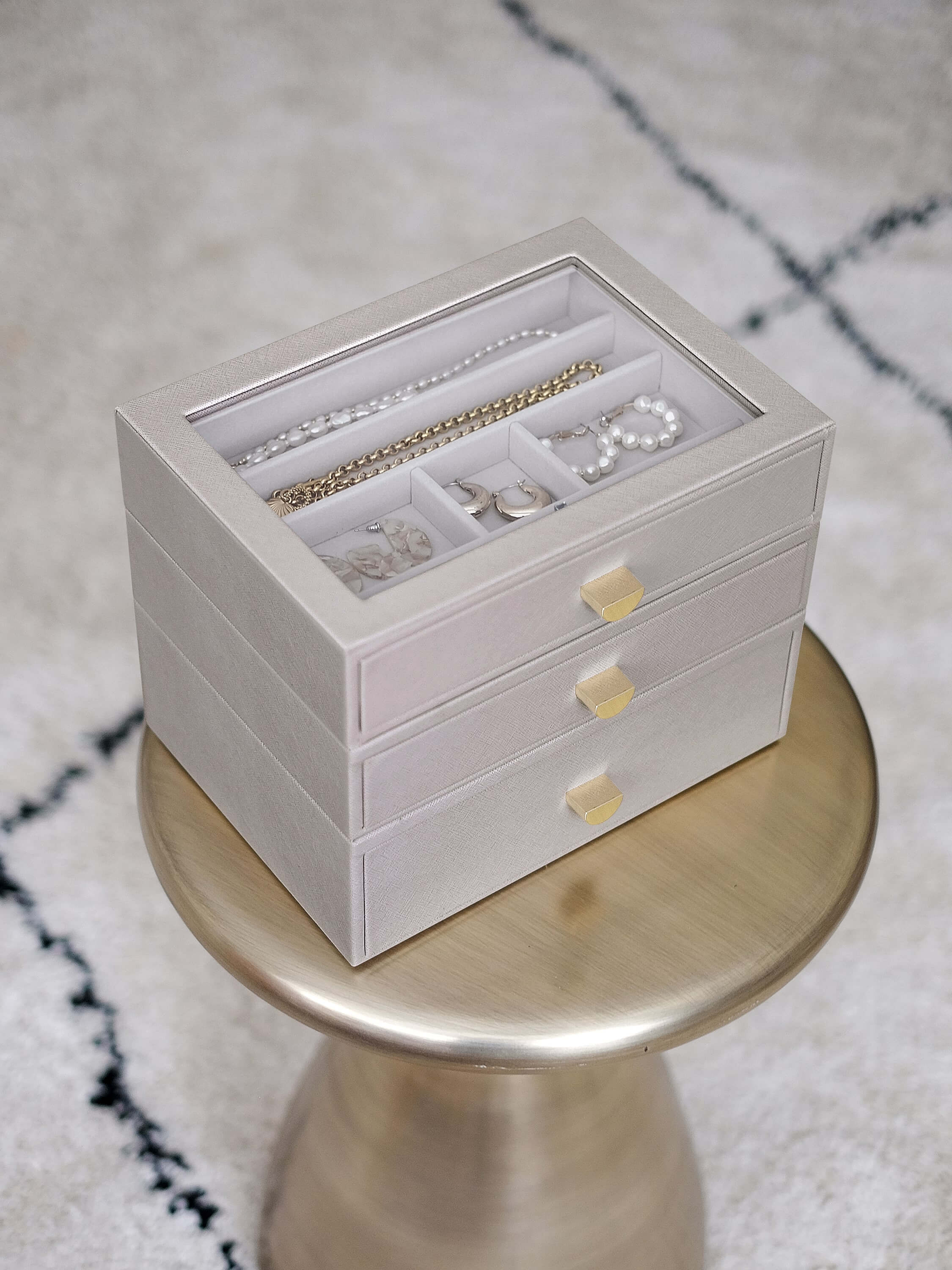 Taupe Classic Drawer Set Of 3