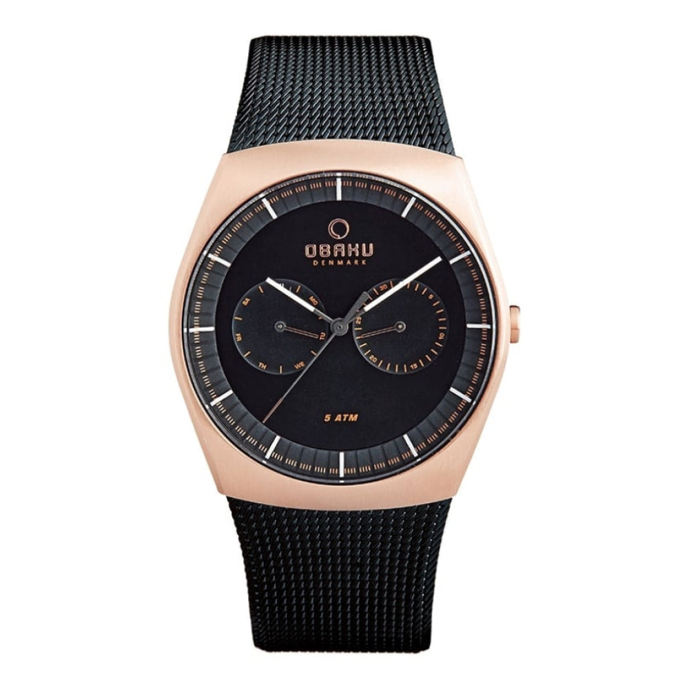 JORD - NIGHT Rose Gold Plated Day/Date Display Watch