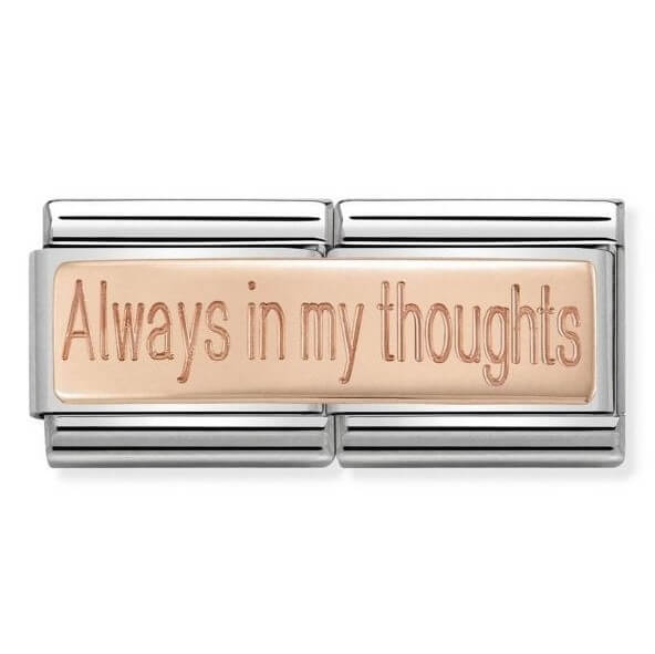 Composable Classic Double 'Always in my thoughts' 9k Rose Gold Link
